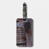 "Alleen in Key West" Cat & Rooster-Bagagelabel Bagagelabel (Achterkant verticaal)