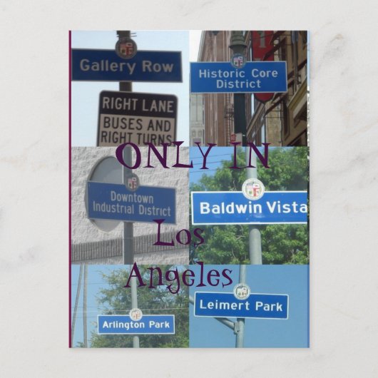 Alleen in LA briefkaart (Voorkant)