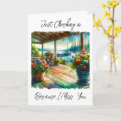 Alleen inchecken |  dek aan het meer kaart (Gele Bloem)