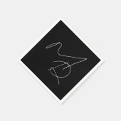 Alleen Initialen... Simple Thin Script Monogram Servet (Hoek)