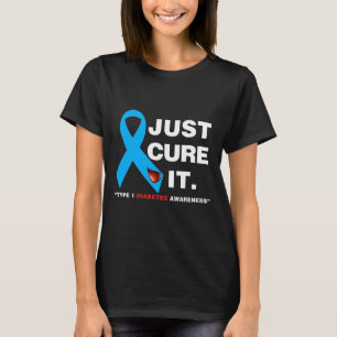Alleen IT Blue Ribbon Type 1 Diabetes Awareness T-shirt