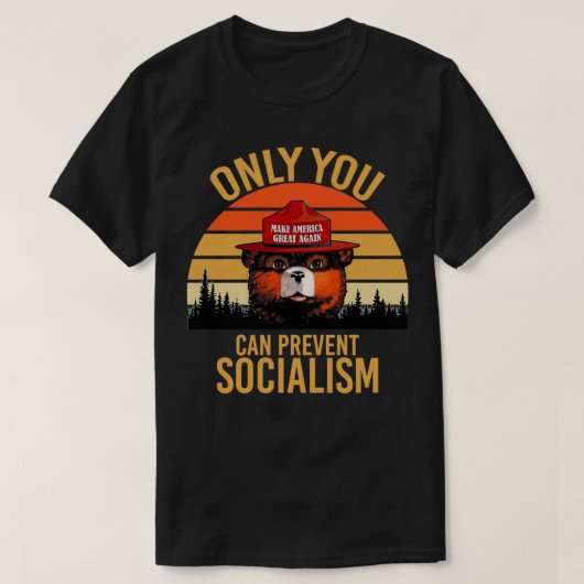 alleen je kunt socialisme voorkomen t-shirt (Design voorkant)