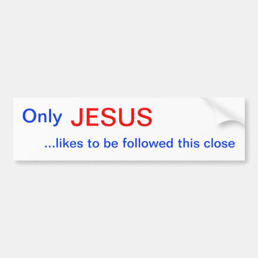Alleen JESUS Bumpersticker (Voorkant)