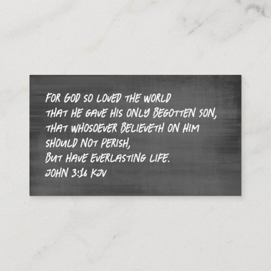 Alleen Jesus kan al dit Christelijke krijtbord rep Visitekaartje (Achterkant)