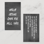 Alleen Jesus kan al dit Christelijke krijtbord rep Visitekaartje (Voorkant / Achterkant)