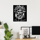 Alleen Jezus - Abstracte geometrische kunst Poster (Thuiskantoor)
