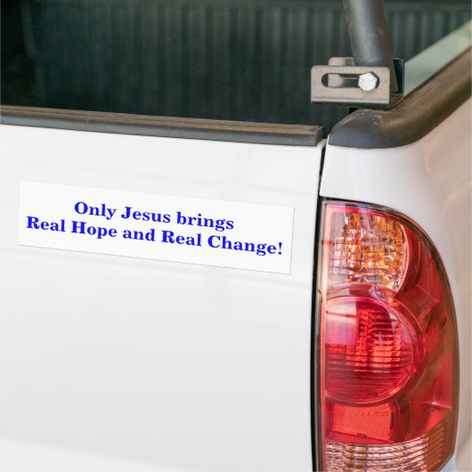 Alleen Jezus brengt echte hoop en echte veranderin Bumpersticker (Op Truck)