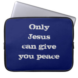 Alleen Jezus kan je Christelijke boodschap geven. Laptop Sleeve