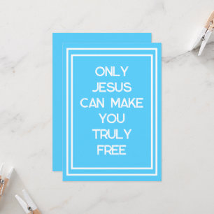 Alleen Jezus kan je gratis Christelijk bericht mak Kaart