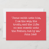 Alleen Jezus kan ons Christelijke evangelbericht V Kaart (Achterkant)