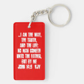 Alleen Jezus kan ons evangelbericht redden Sleutelhanger (achterkant)