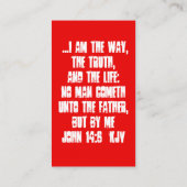 Alleen Jezus kan ons evangelbericht redden Visitekaartje (Achterkant)