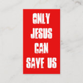 Alleen Jezus kan ons evangelbericht redden Visitekaartje (Voorkant)