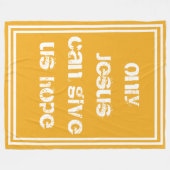 Alleen Jezus kan ons hoop Christelijke boodschap g Fleece Deken (Voorkant (Horizontaal))