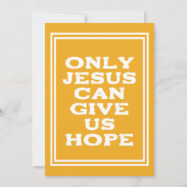 Alleen Jezus kan ons hoop Christelijke boodschap g Kaart