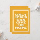 Alleen Jezus kan ons hoop Christelijke boodschap g Kaart (Voorkant / Achterkant in situ)