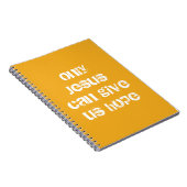 Alleen Jezus kan ons hoop Christelijke boodschap g Notitieboek (Rechterzijde)