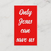 Alleen Jezus kan ons script evangelie bericht trak Visitekaartje (Voorkant)