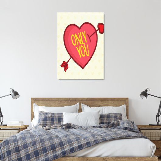 Alleen jij canvas afdruk (Insitu (Slaapkamer))