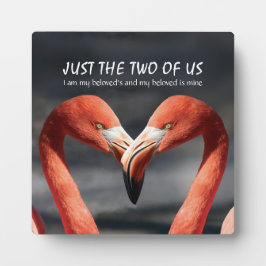 ALLEEN JIJ EN IK Flamingo Valentine Christian Fotoplaat