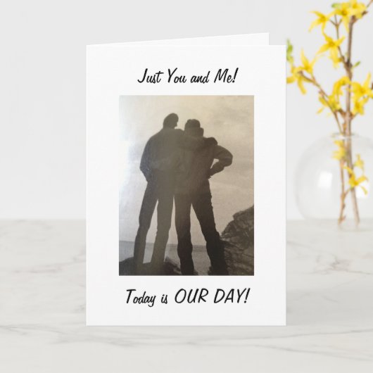 ALLEEN JIJ EN IK OP ONZE EERSTE TROUWDAAG KAART (Gele Bloem)