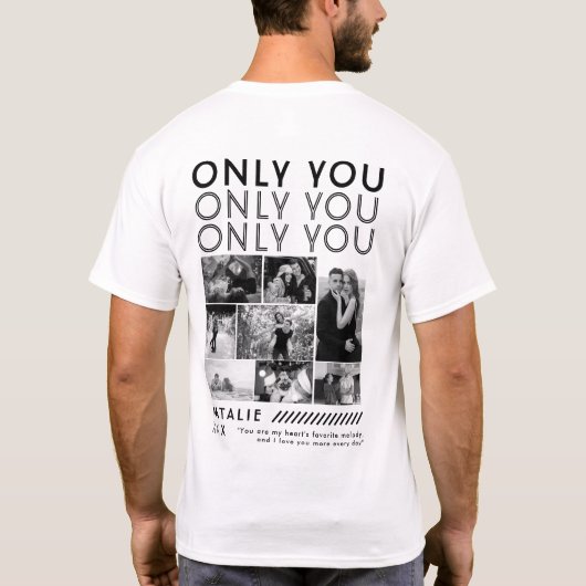 Alleen jij foto collage Afbeelding Shirt voor vrie (Achterkant)