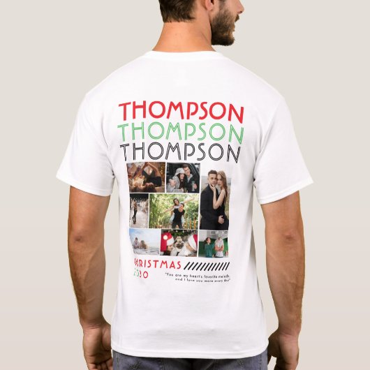 Alleen jij Fotocollage Koppels Kerst Afbeelding T-shirt (Achterkant)