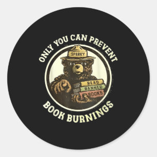 Alleen Jij Kan Boekverbrandingen Voorkomen Ronde Sticker