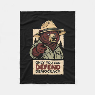 Alleen jij kan de democratie verdedigen - Tegen au Fleece Deken