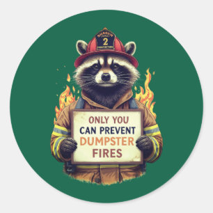 Alleen Jij Kan Vuilcontainerbranden Voorkomen Ronde Sticker