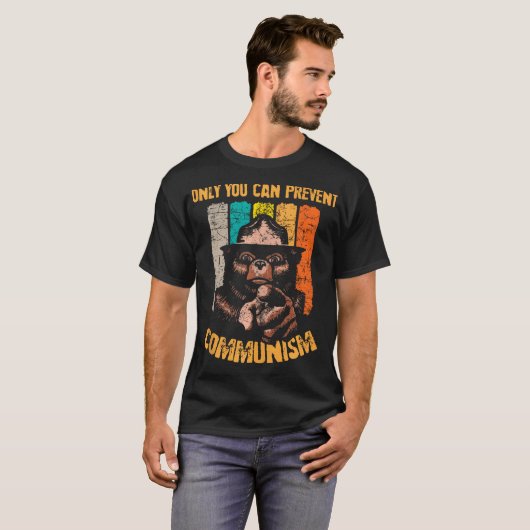Alleen jij kunt communisme voorkomen Grappig kampe T-shirt (Voorkant volledig)
