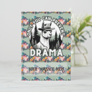 Alleen jij kunt Drama Lama Forest voorkomen Feestdagenkaart