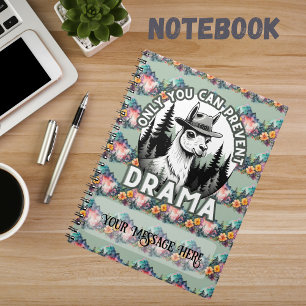 Alleen jij kunt Drama Lama Forest voorkomen Notitieboek