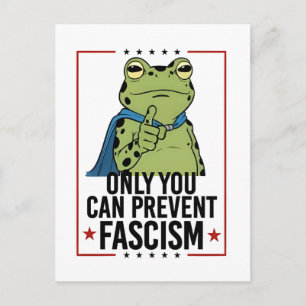 Alleen jij kunt fascisme voorkomen Democratische U Feestdagenkaart