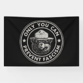 Alleen jij kunt fascisme weerstaan voorkomen spandoek (Horizontaal)