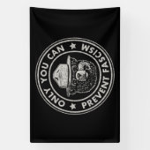 Alleen jij kunt fascisme weerstaan voorkomen spandoek (Verticaal)