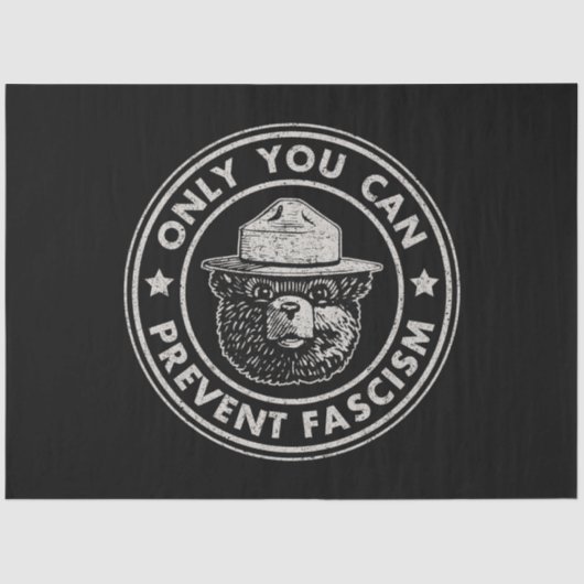 Alleen jij kunt fascisme weerstaan voorkomen tissuepapier (Voorkant)