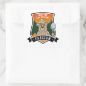 Alleen jij kunt fascisten voorkomen vierkante sticker (Tas)
