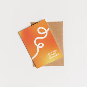 Alleen jij kunt je weg inspirerend vinden briefkaart