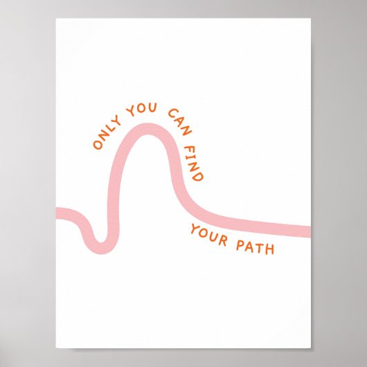 Alleen jij kunt je weg inspirerend vinden poster (Voorkant)