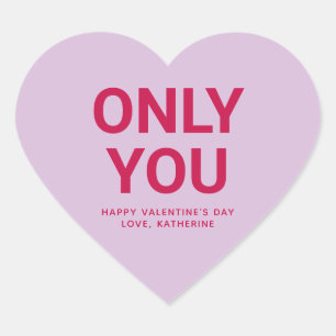 Alleen jij leuke Valentijnsdag custom conversatie Hart Sticker