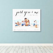 Alleen jij mij en de Dog Custom Photo Collage Canvas Afdruk (Insitu (Houten vloer))