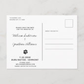 Alleen jij mij en de hond bruiloft redden de datum aankondigingskaart (Achterkant)