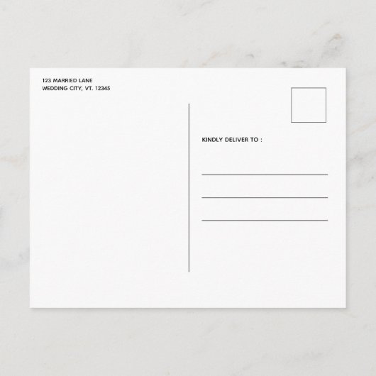 Alleen jij mij en de hond bruiloft redden de datum aankondigingskaart (Achterkant)