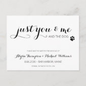 Alleen jij mij en de hond bruiloft redden de datum aankondigingskaart (Voorkant)