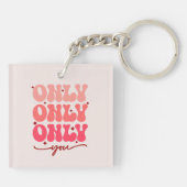 Alleen jij | Minimalistische en romantische herhal Sleutelhanger (Achterkant)