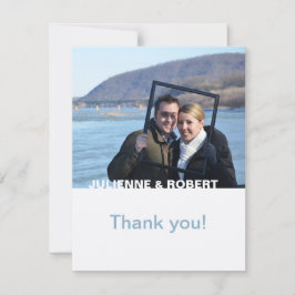 Alleen jij | Moderne foto-bruiloft Hartelijk dank Bedankkaart