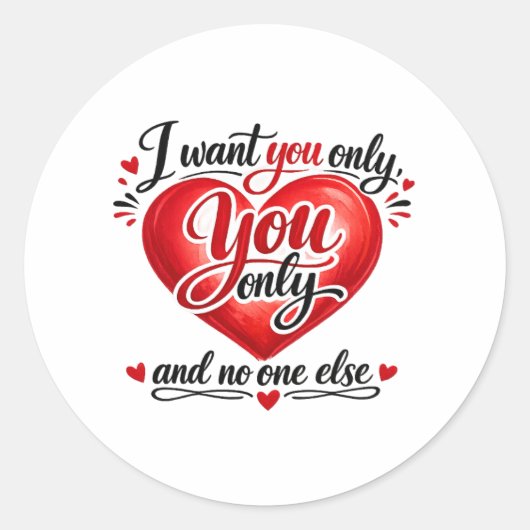 Alleen Jij ❤️ Ronde Sticker (Voorkant)