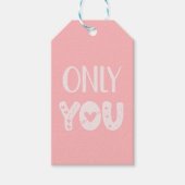 Alleen jij roze Valentijnsdag Cadeaulabel (Voorkant)