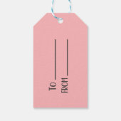 Alleen jij roze Valentijnsdag Cadeaulabel (Achterkant)